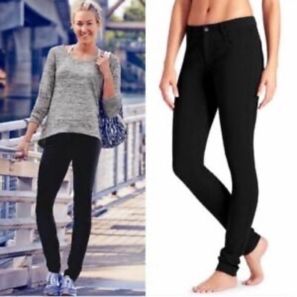Athleta Black Ponte The Avenue Pant Skinny Pants
